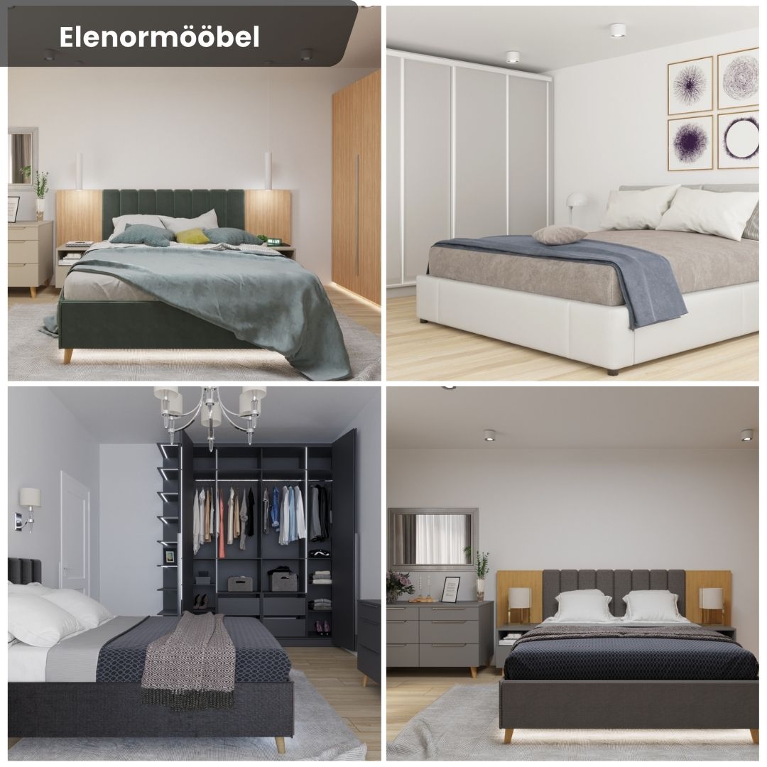 eritellimusel tehtud mööbel magamistuppa